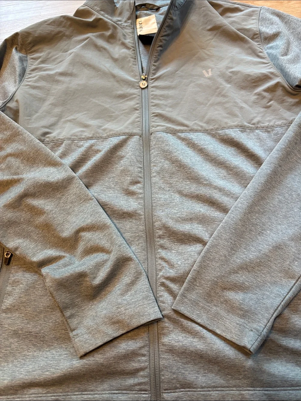 Vuori Men’s L Sunday Element Track Jacket V265 Blue Gray Heather